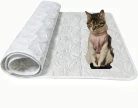 Long Pet Rug Pad Runner Washable for Dogs/Cats - 60" x 28" Multi Layer Couch Cover Bed Mat Runner Sofa Furniture Protector - Waterproof Backing and Anti Pee, White