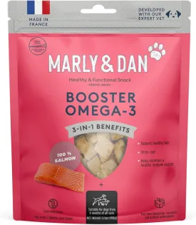 Marly and Dan Salmon Dog Treats, Freeze Dried Salmon Omega-3 Booster Treats for Dogs