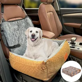 Medium Small Dog Booster Seat - Multi-Function Travel Bed & Sofa Cushion, Includes Dog Blanket, Comfortable & Safe, Fits Cars/Trucks/SUV