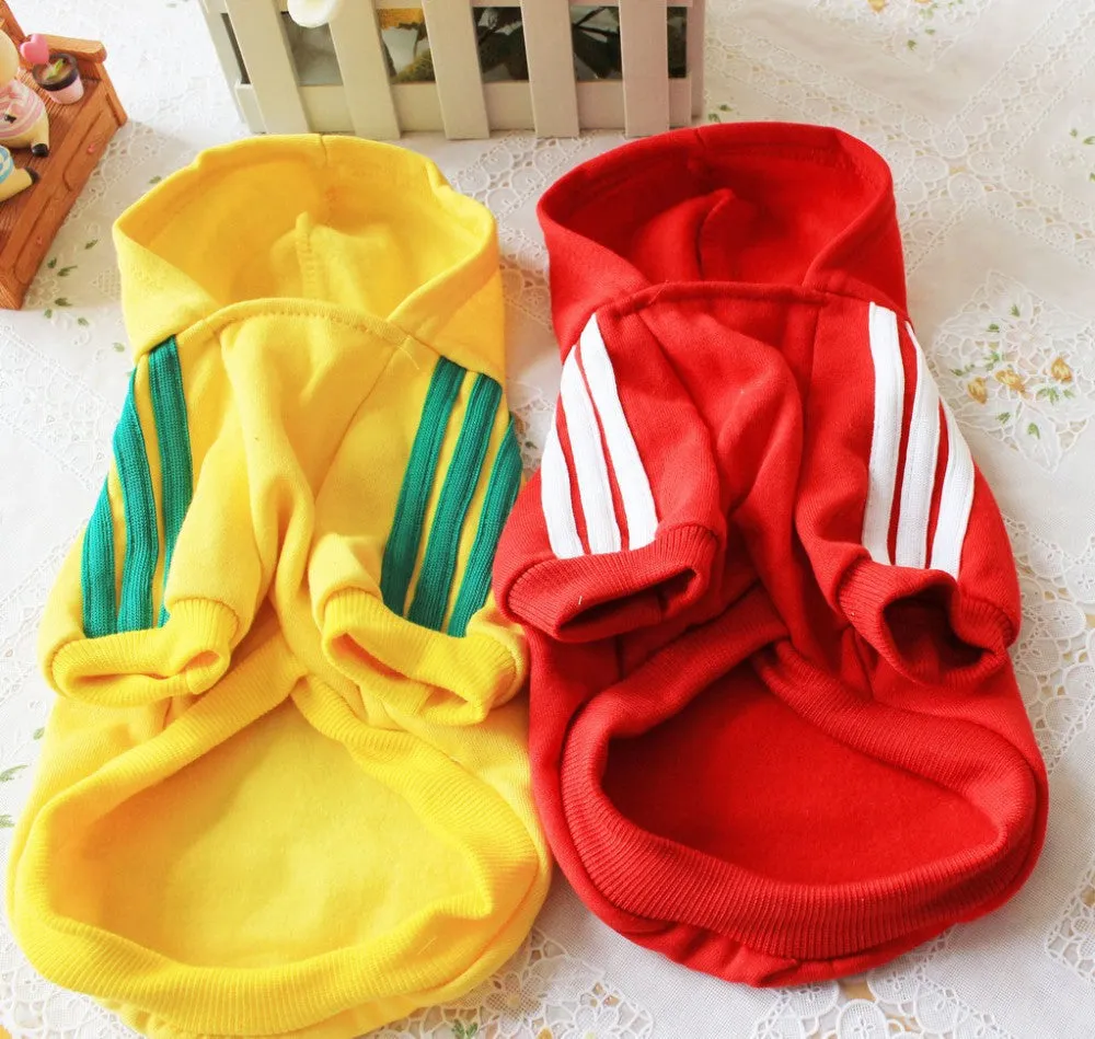 New Spring Fashion Dog Clothes Cat Pet Hoodie Coat Sportwear Cotton Sweater Outfit Clothing for Small Dogs