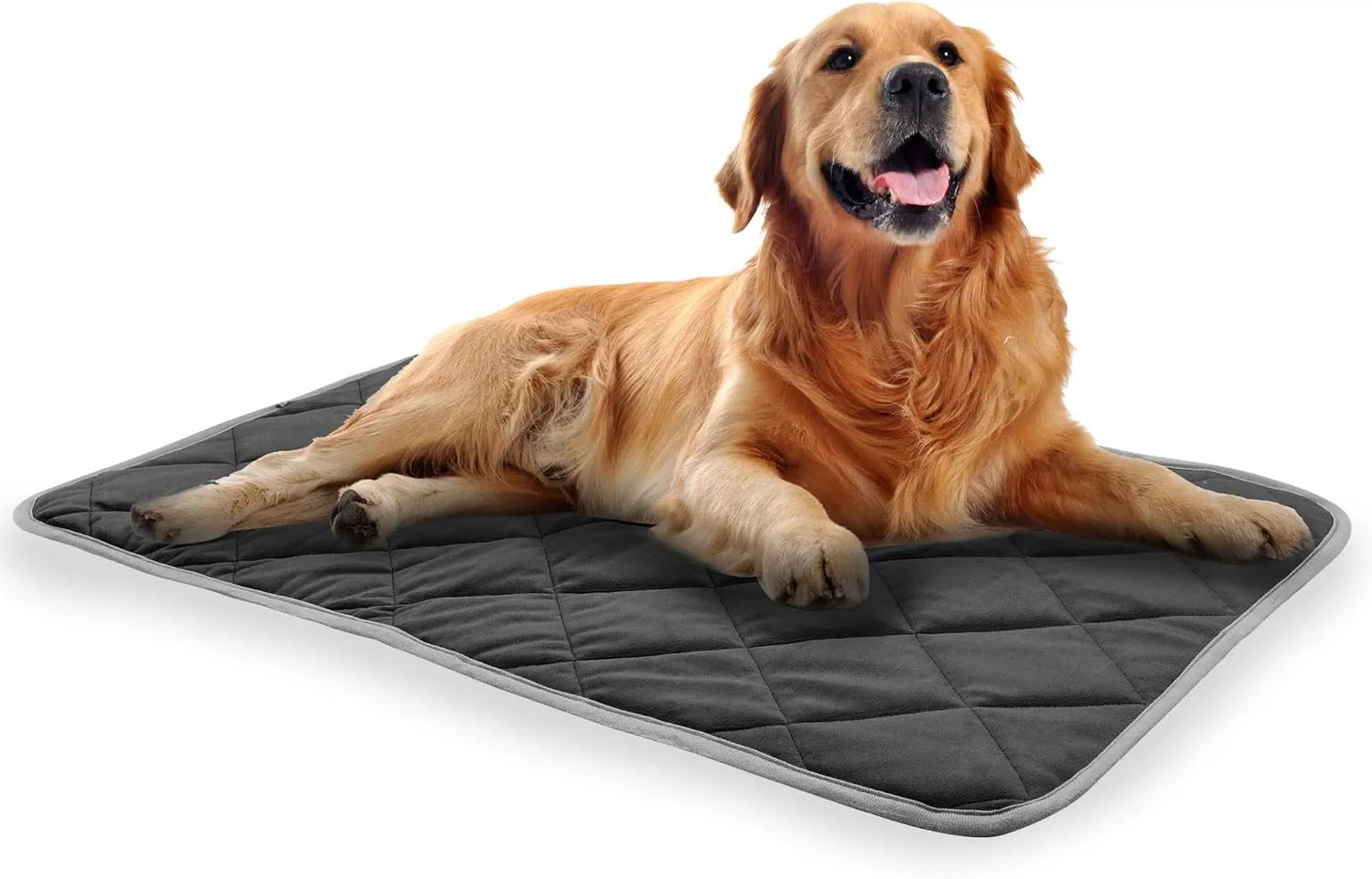 NWK Self Warming Thermal Pet Mat for Dogs and Cats, Body Heat Reflecting Cat Bed Mat, Washable, for Sofa & Crate & Kennel & Car Seat (23 X 35, Black)