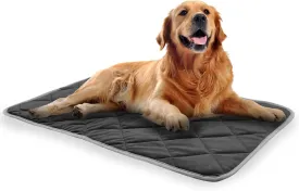 NWK Self Warming Thermal Pet Mat for Dogs and Cats, Body Heat Reflecting Cat Bed Mat, Washable, for Sofa & Crate & Kennel & Car Seat (23 X 35, Black)