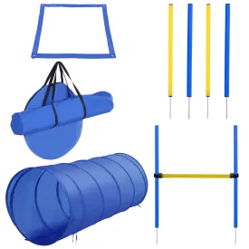PawHut Pet Agility Training Equipment Dog Play Run Jump (Poles   Hurdle   Tunnel