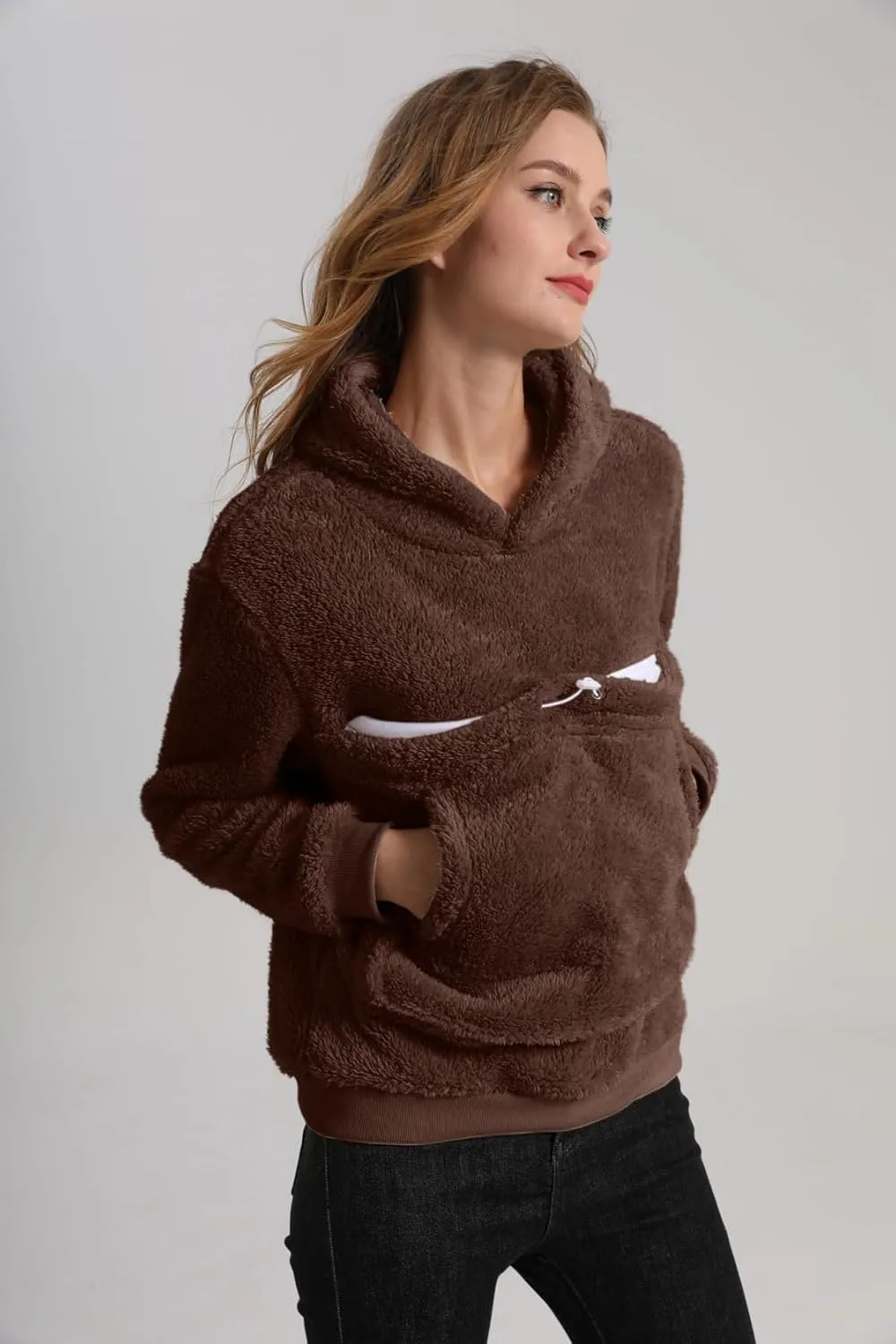 Pet Cat Dog Pouch Hoodies Small Animal Carrier  Kitten Puppy Pouch Sweatshirt Kangaroo Pocket Pullover Top