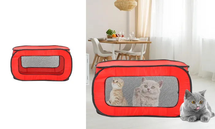 Pet Tent House Foldable Portable Cage