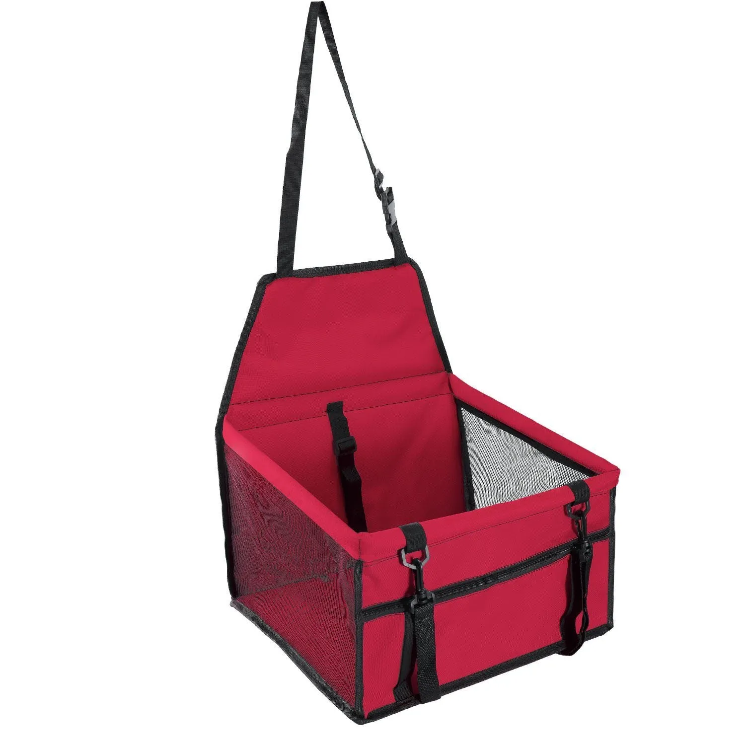 Pet Travel Carrier with Clip-On Safety Leash Zipper Storage Pocket for Pets up to 20lbs