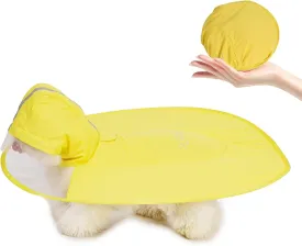 Purism Cute Creative Dog Raincoat - Adjustable Dog Poncho with Hood, Sunshade UV Protection Dog Rain Jacket Poncho Hoodie with Reflective Strip for Small,Medium and Large Dogs (X-Large)