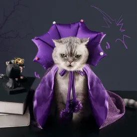 Purple Dracula Halloween Pet Cape