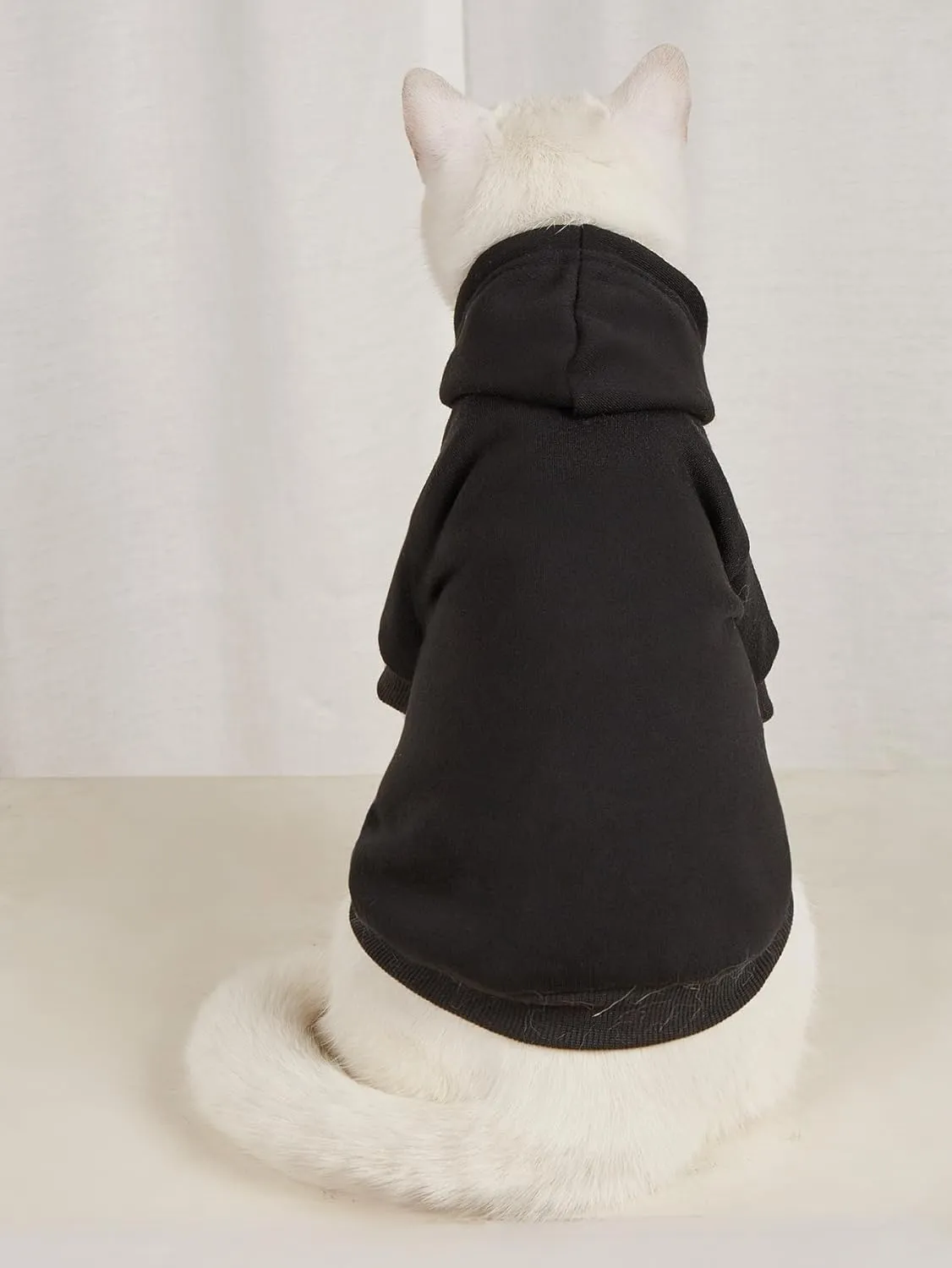 QWEEE 3Pcs Basic Dog Hoodie & Cat Apparel - Dog & Cat Warm Jacket, Shirt & Clothes for Puppy & Kitten - Small & Medium Sizes - Black, Green & Grey Medium