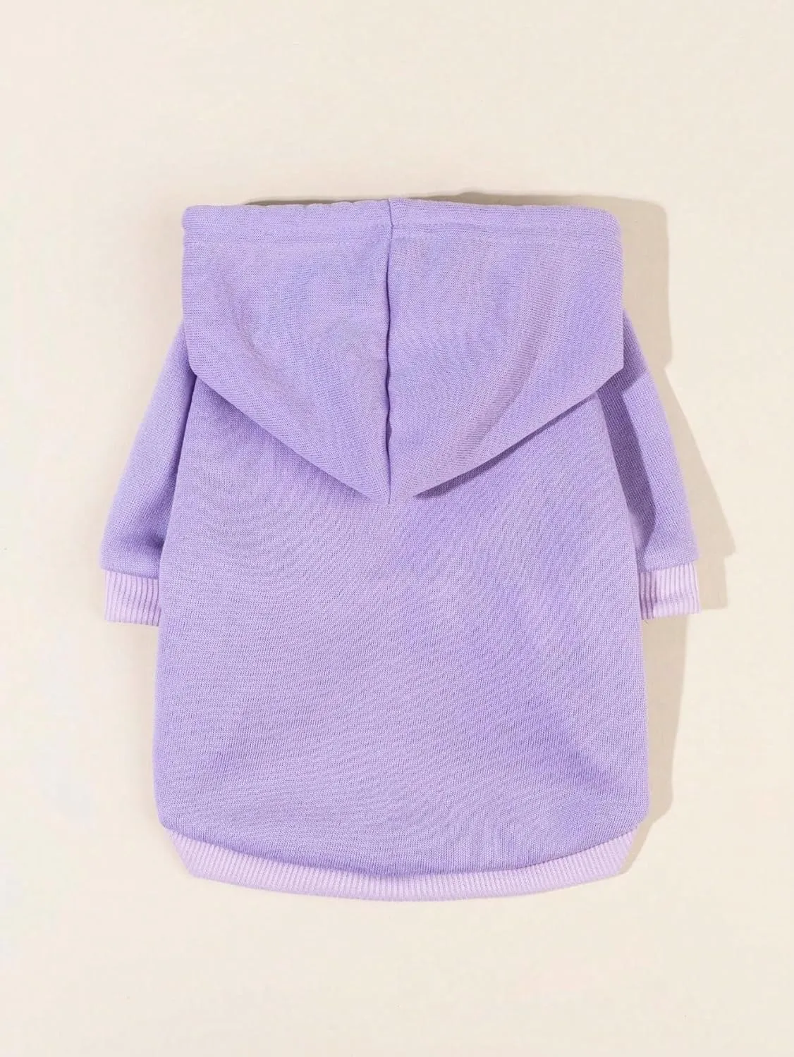 QWINEE Basic Dog Hoodie, Dog Warm Jacket, Cat Apparel, Dog Shirt, Dog Clothes for Puppy Kitten Small Medium Dogs Cats Mauve Purple M