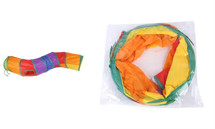 Rainbow S-shaped Cat Tunnel