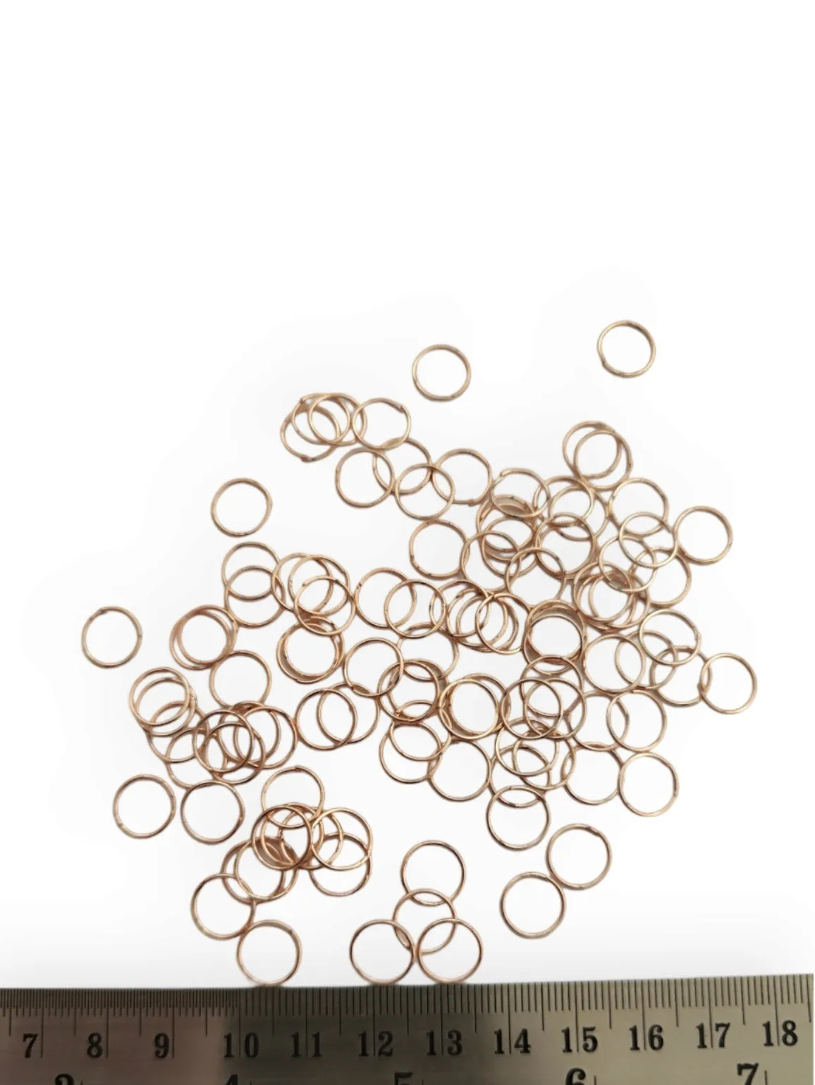 Rose gold jump rings 10 mm JRRG10