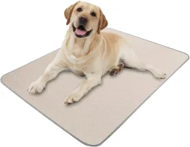 Summer Dog Cooling Mat Washable Ice Silk Self Cool Pad for Medium Dogs and Cats, 40x28in Pet Sleeping Pad for Crate, Bed, Indoor & Outdoor Floor, Car Seats (Champagne, 40x28in)
