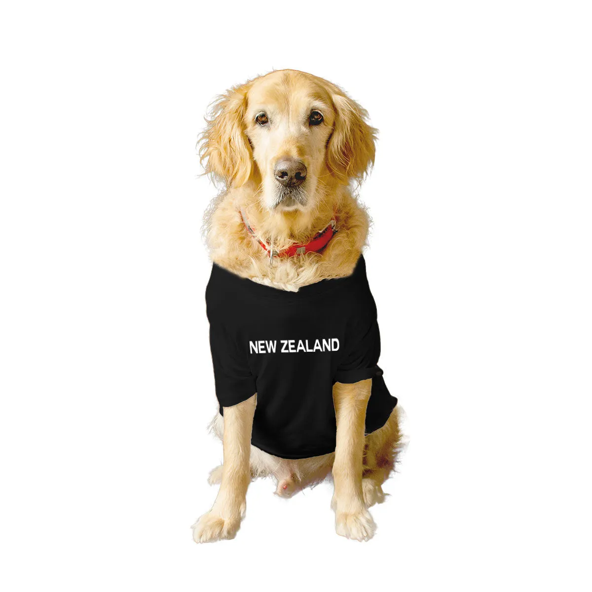T-20 Cricket World Cup 2024 Customizable Dog Sports Crew Neck T-shirt/Jersey Team New Zealand With Customizable Dog Name and Jersey Number