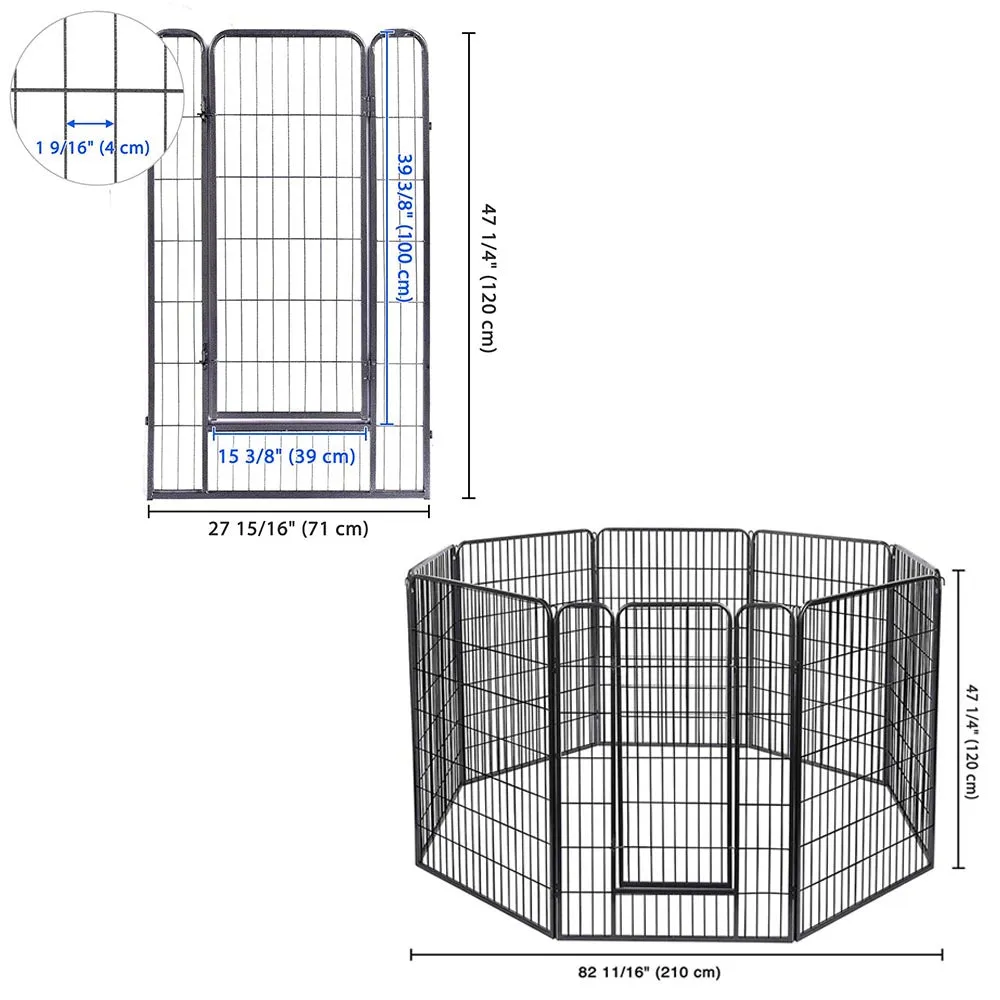 TheLAShop Heavy Duty Dog Kennel Playpen 47"H 8-Panel