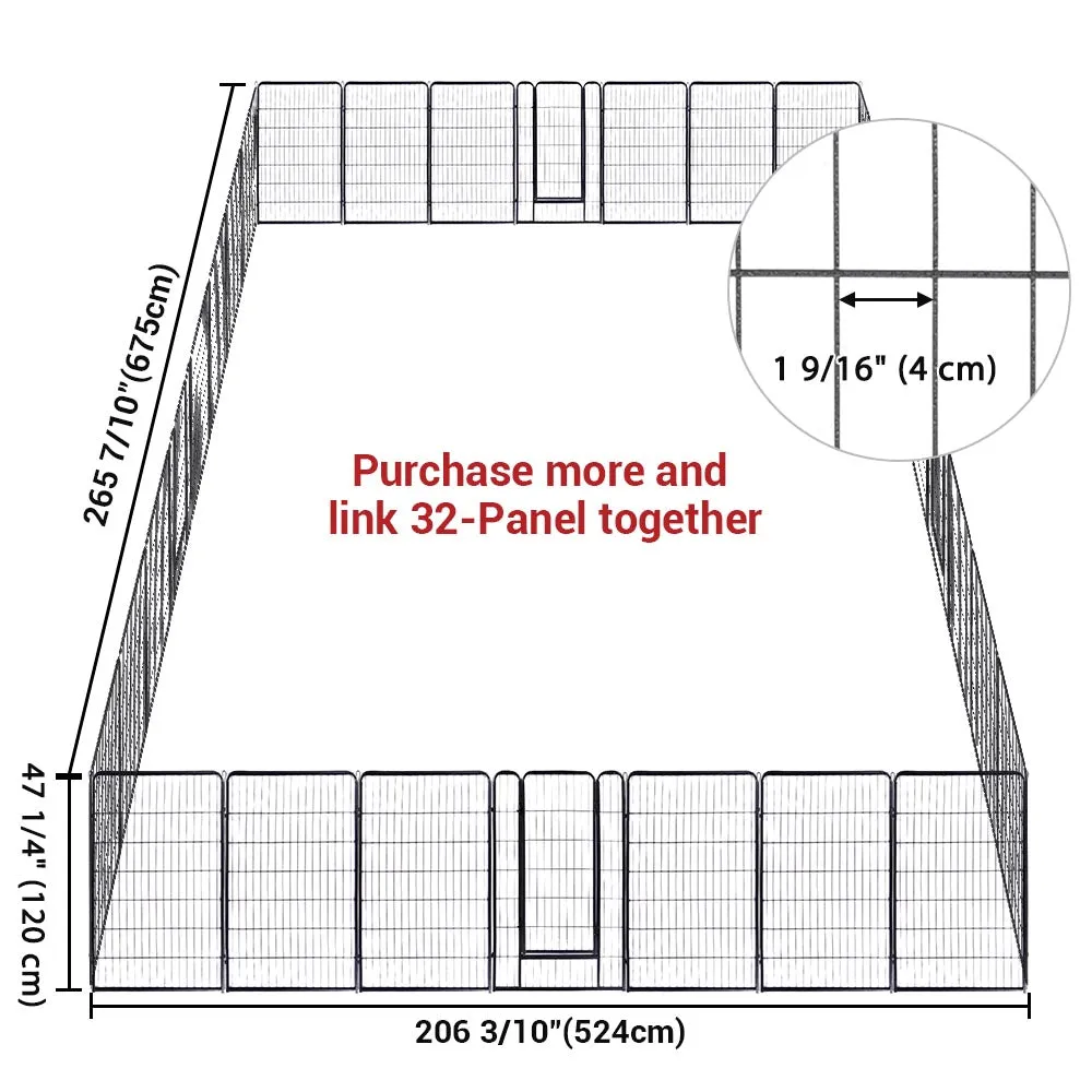 TheLAShop Heavy Duty Dog Kennel Playpen 47"H 8-Panel