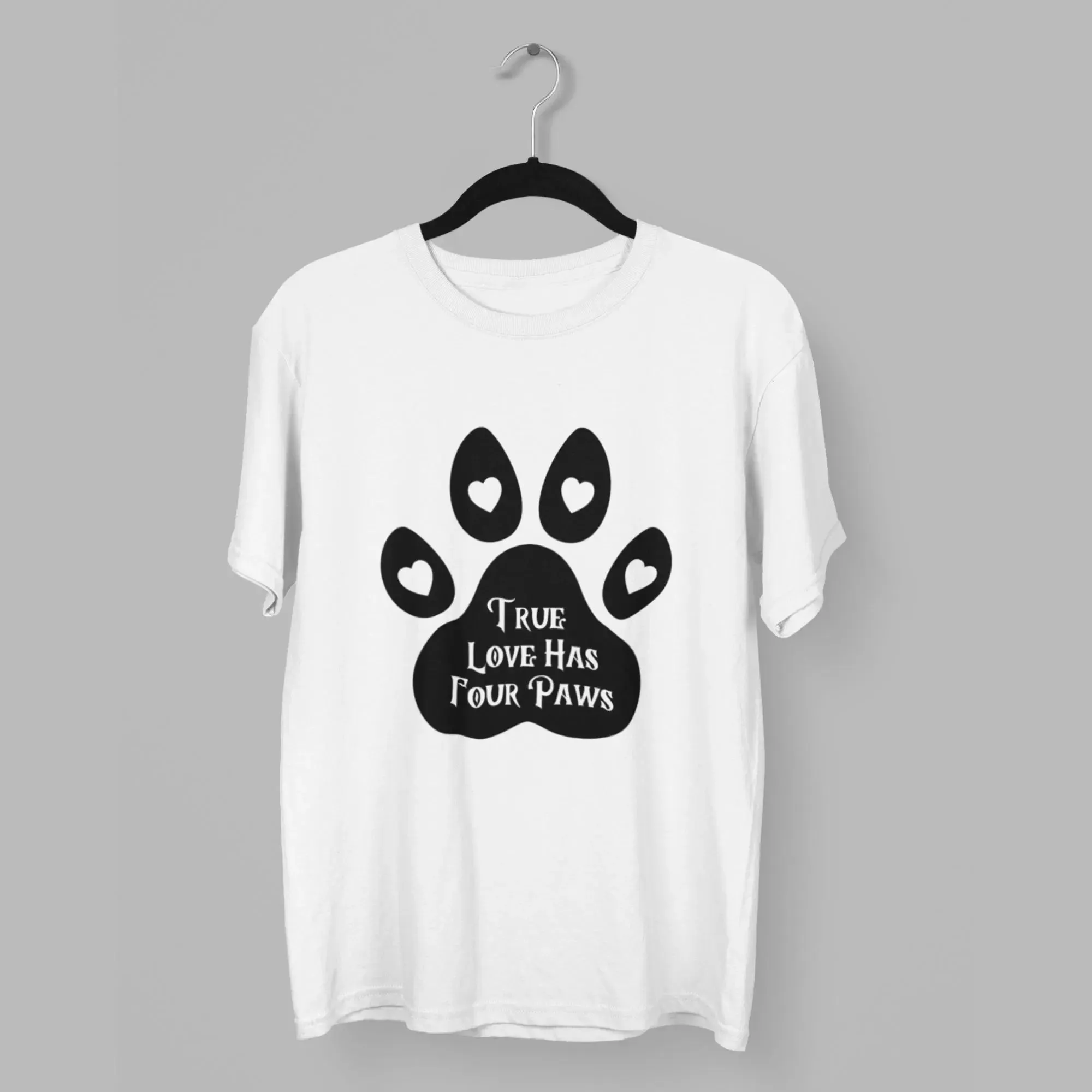 True Love has four Paws Round Neck Half Sleeve Classic T-Shirt