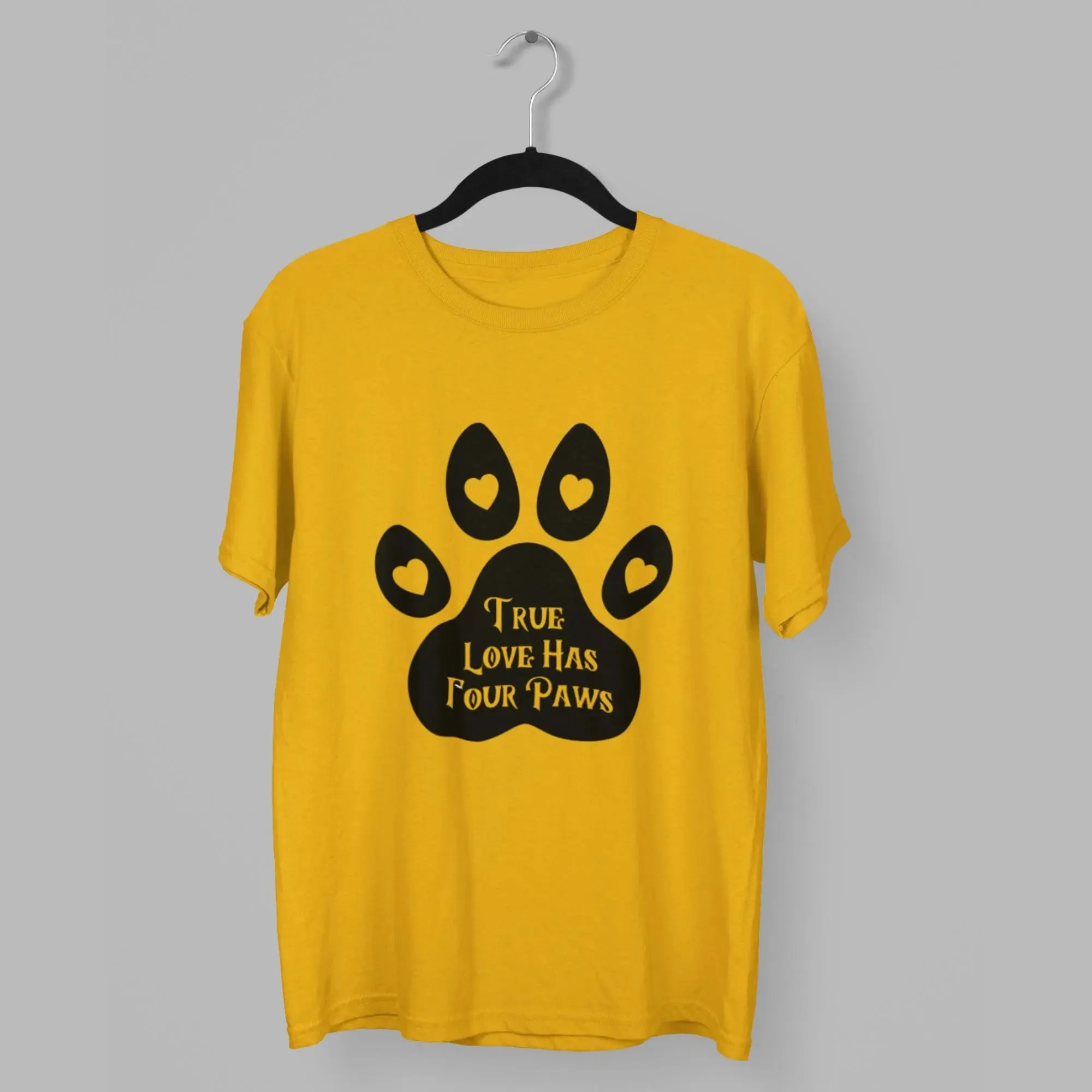 True Love has four Paws Round Neck Half Sleeve Classic T-Shirt