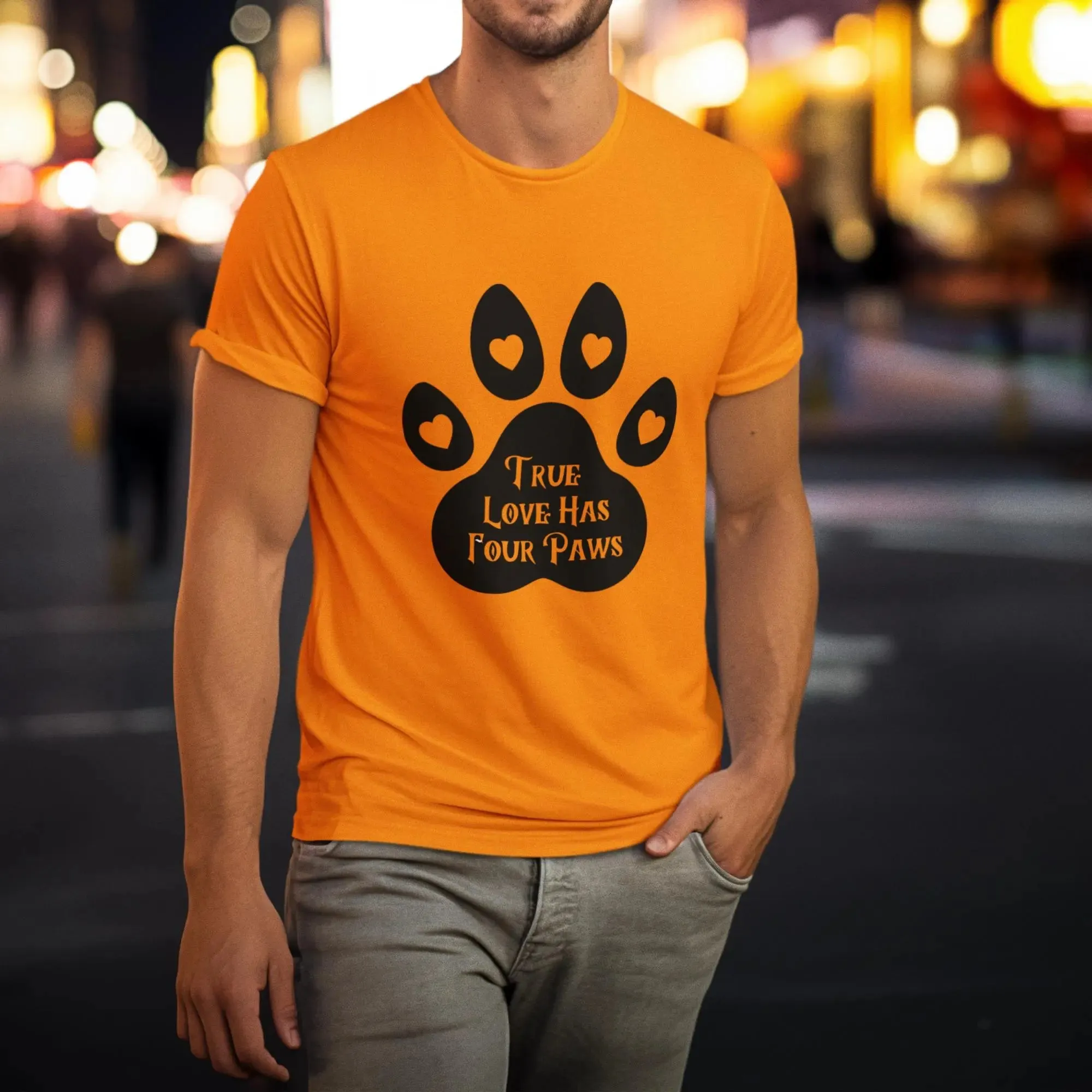 True Love has four Paws Round Neck Half Sleeve Classic T-Shirt
