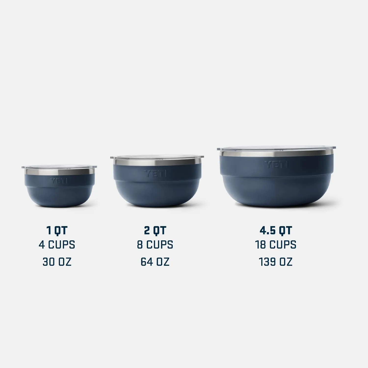 YETI Rambler Bowl, Vacuum Insulated, Stackable and Nestable Stainless Steel Bowl with Lid, 1 Quart, Cape Taupe